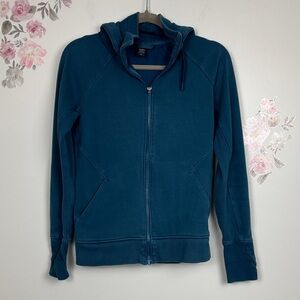 Athleta Blue/Teal Fleece Triumph Hoodie - S